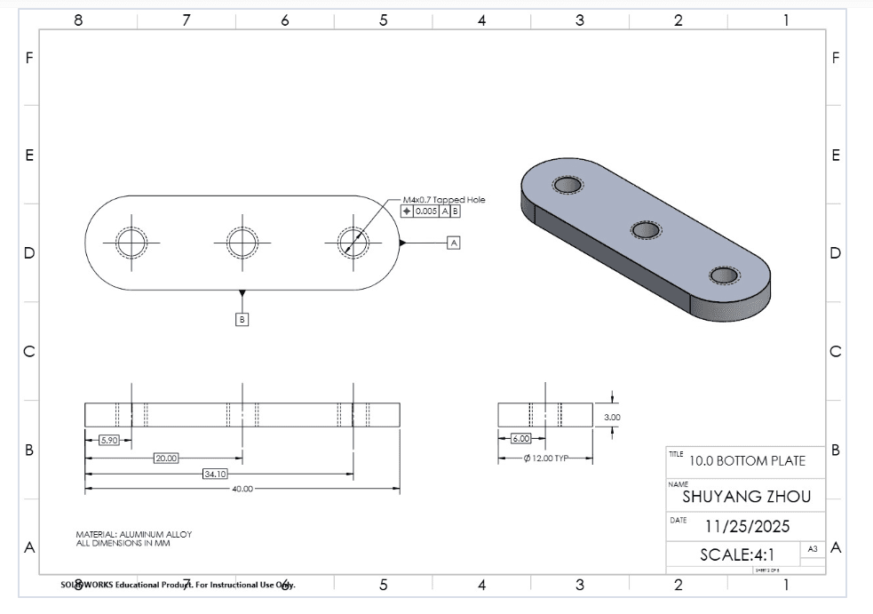 Keychain bottom plate
